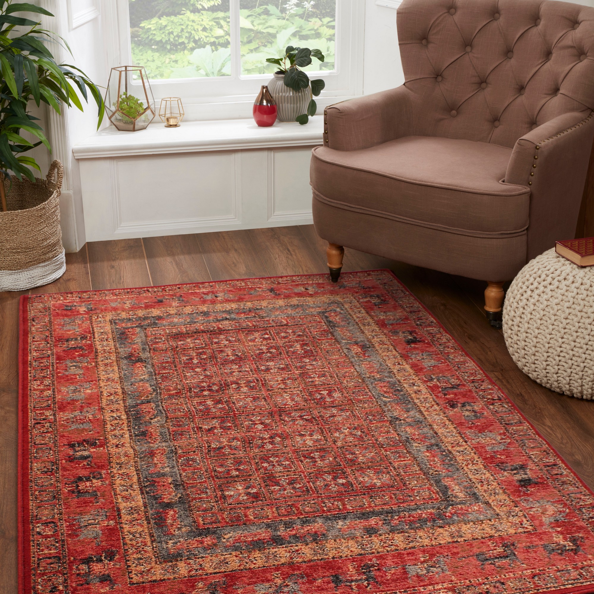 Keshan Supreme Pazyryk Traditional Wool Rugs In Red